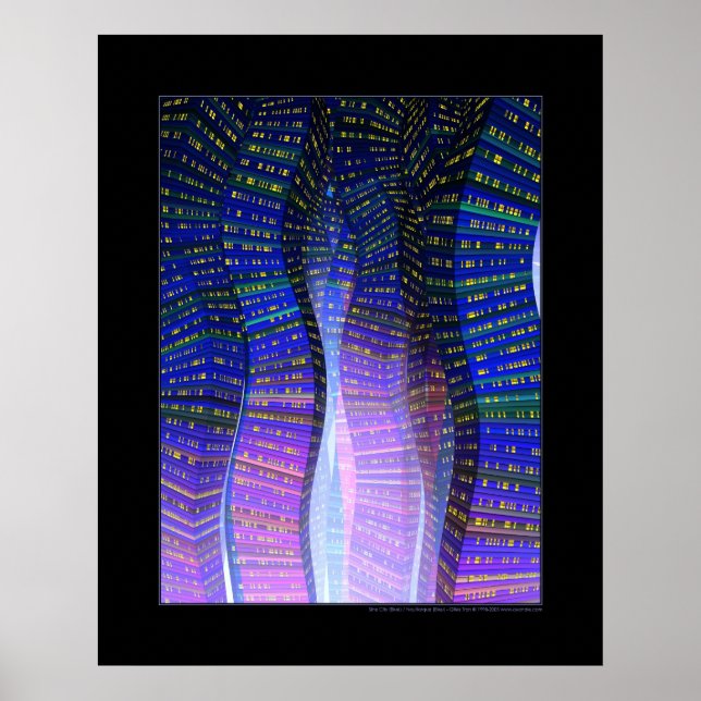 Póster Ciudad de Sine (Azul) (Frente)