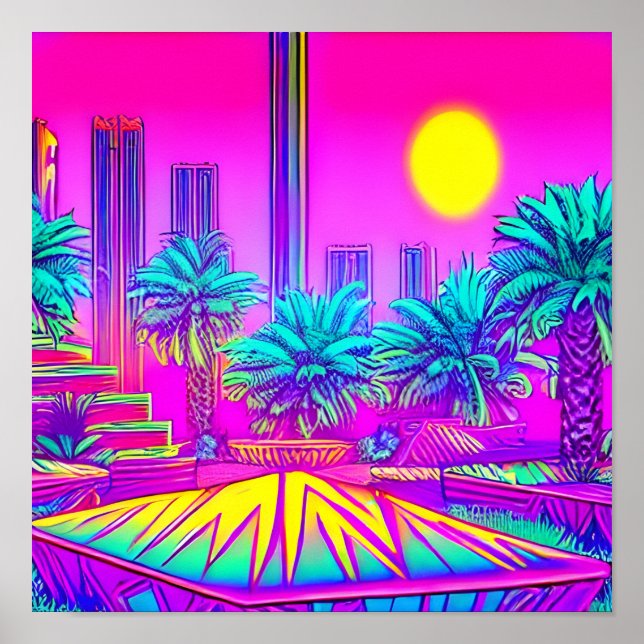 Póster Ciudad de Synth (Frente)