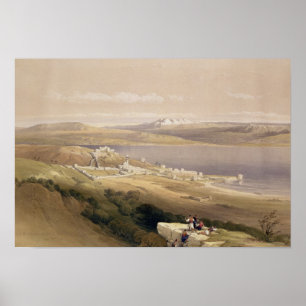 Póster Ciudad de Tiberias en el mar de Galilea