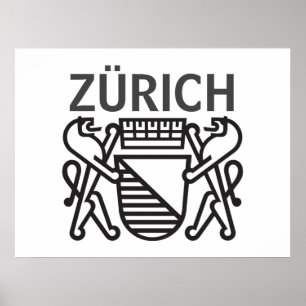 Póster Ciudad de Zürich, SUIZA