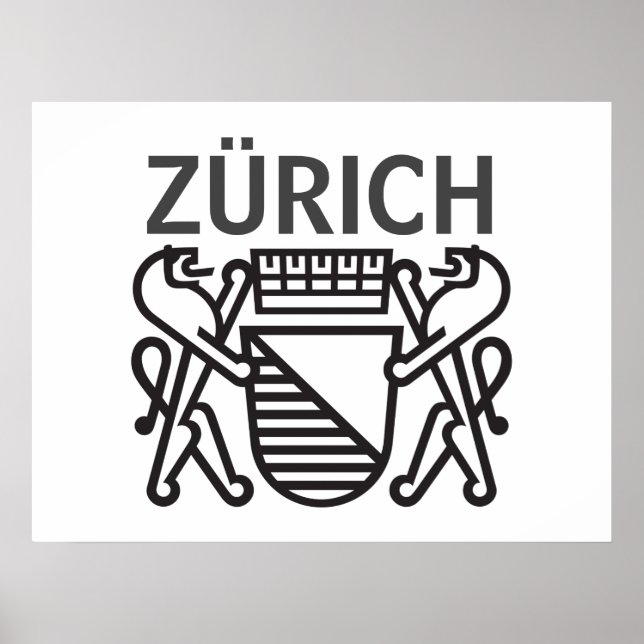 Póster Ciudad de Zürich, SUIZA (Frente)