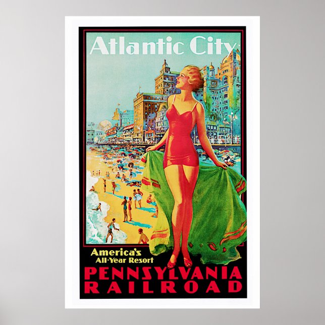 Póster Ciudad del Atlántico: centro vacacional de todo el (Frente)