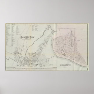 Póster Ciudad del Cabo de Mayo y Sea Grove, Nueva Jersey