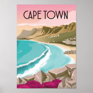 Póster Ciudad del Cabo Poster de Viajes Vintage Mater