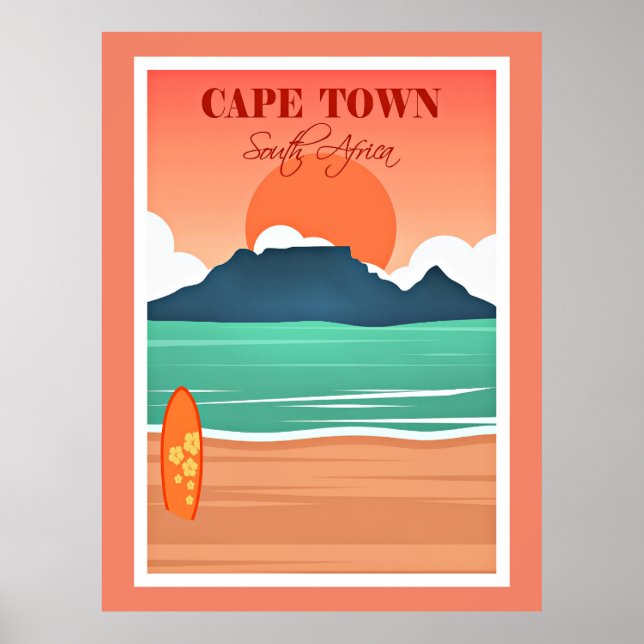 Póster Ciudad del Cabo Sudáfrica, (Frente)