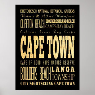Póster Ciudad del Cabo, Sudáfrica