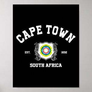 Póster Ciudad del Cabo Sudáfrica Fotografía de vacaciones
