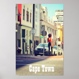 Póster Ciudad del Cabo, Sudáfrica Street View Cityscape
