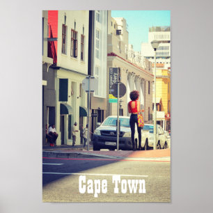Póster Ciudad del Cabo, Sudáfrica Street View Cityscape