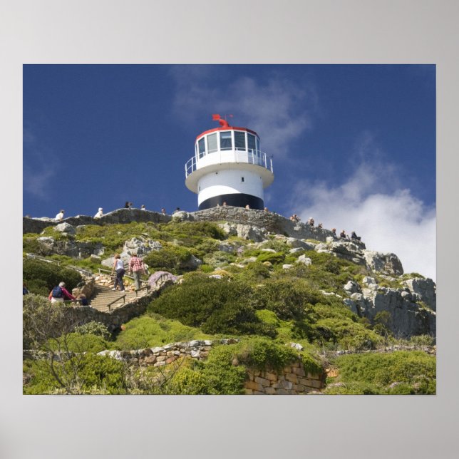 Póster Ciudad del Cabo, Sudáfrica. Un faro en el (Frente)