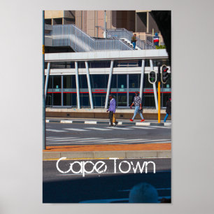 Póster Ciudad del Cabo Vista Ciudad Vista ZA Sudáfrica