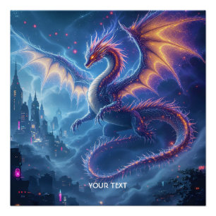 Póster Ciudad del Dragón Azul
