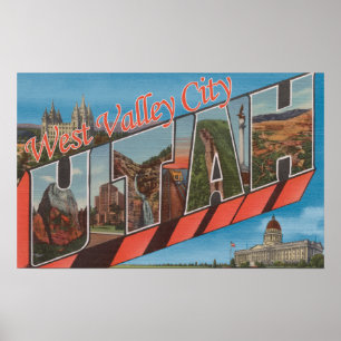 Póster Ciudad del oeste del valle, Utah - escenas grandes