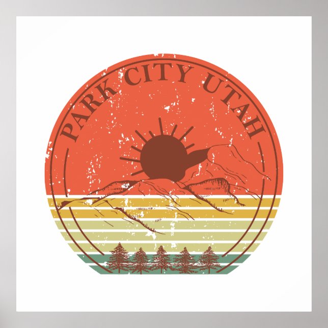 Póster Ciudad del Parque de la Ciudad de Utah (Frente)