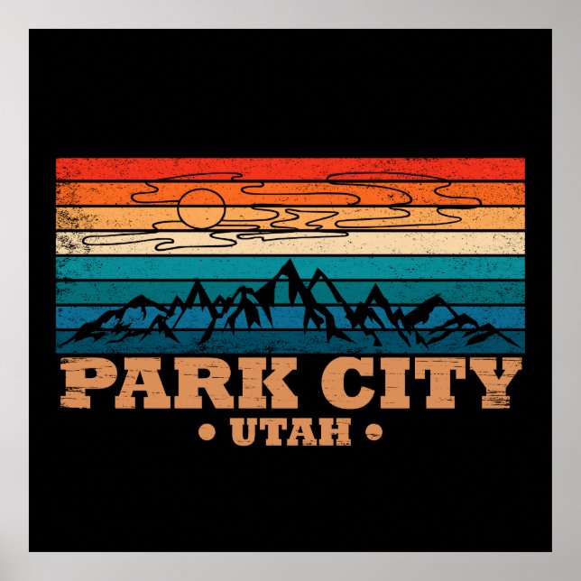 Póster Ciudad del Parque de la Ciudad de Utah (Frente)