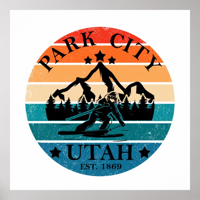 Póster Ciudad del Parque de la Ciudad de Utah (Frente)