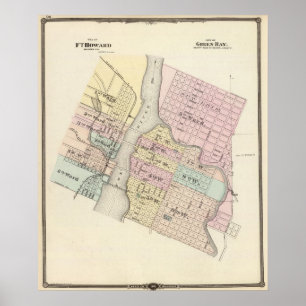 Póster Ciudad del pie Howard, ciudad del Green Bay