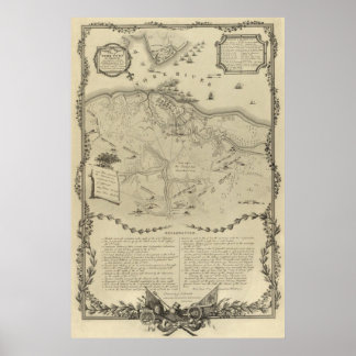 Póster Ciudad del Plan York en Virginia y país adyacente