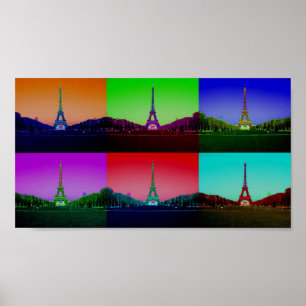 Póster Ciudad del poster del amor del tecnicolor