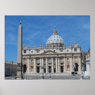 Póster Ciudad del Vaticano de la basílica de San Pedro
