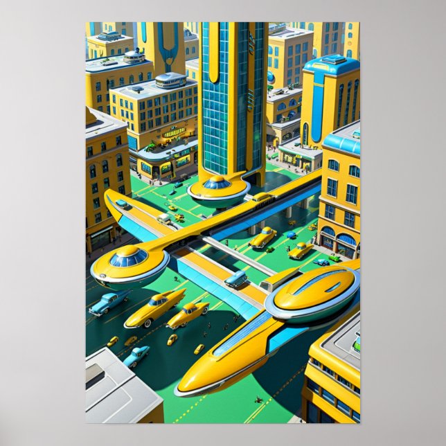 Póster Ciudad en el futuro (Frente)