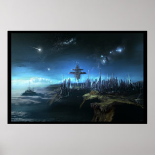 Póster Ciudad En Las Nubes