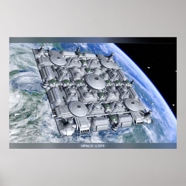 Póster Ciudad espacial (Frente)
