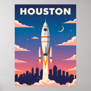 Póster Ciudad Espacial de Houston