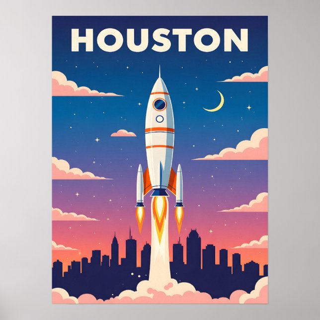 Póster Ciudad Espacial de Houston (Frente)