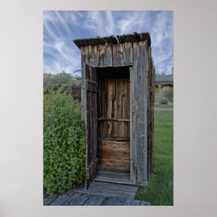 Póster Ciudad Fantasma de Outhouse - Montana