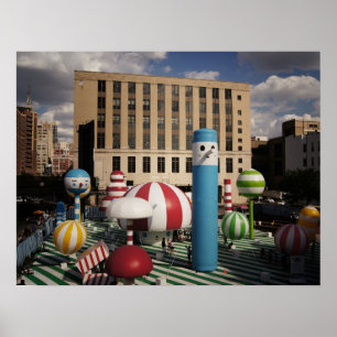 Póster Ciudad feliz, media