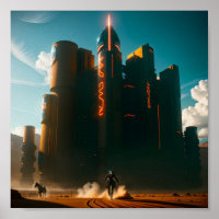 Ciudad futurista en el desierto