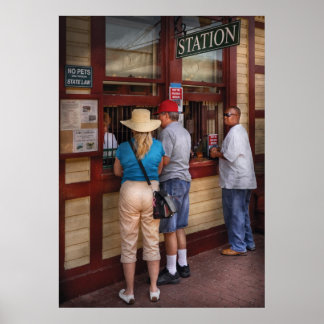 Póster Ciudad - La estación de tren