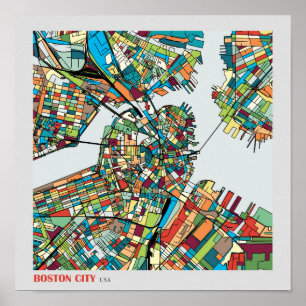 Póster Ciudad los E.E.U.U. de Boston