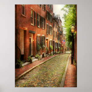 Póster Ciudad - MAMÁES de Boston - Calle Acorn