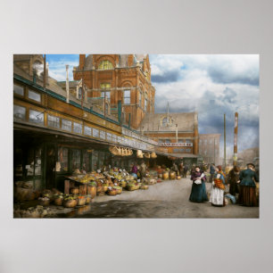 Póster Ciudad - mercado de agricultores de Kansas City - 