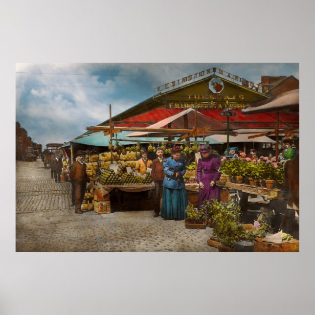 Póster Ciudad - Mercado de Lexington, Baltimore, Maryland (Frente)