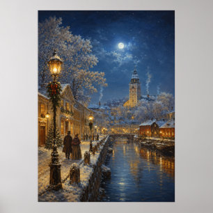 Póster Ciudad Navideña I - Río en Navidad