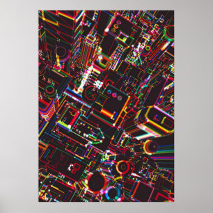 Póster ciudad nocturna