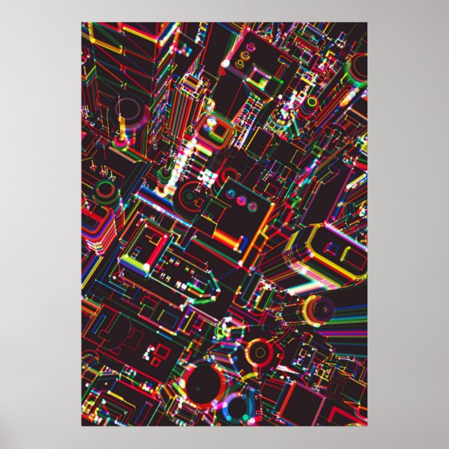 Póster ciudad nocturna (Frente)
