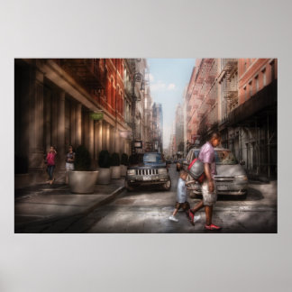 Póster Ciudad - NY - Caminando por Mercer Street