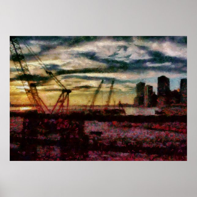 Póster Ciudad - NY - Con vista al Hudson (Frente)
