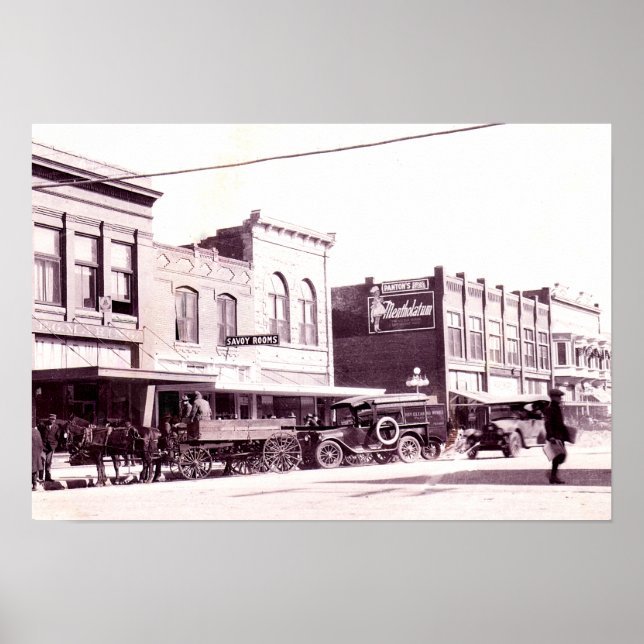 Póster Ciudad Ponca Oklahoma, alrededor de 1930 (Frente)