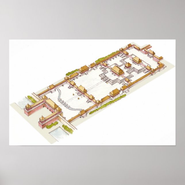 Póster Ciudad Prohibida de Beijing. Detalle (Frente)