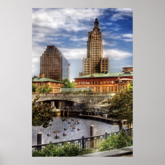 Póster Ciudad - Providence RI - El Skyline