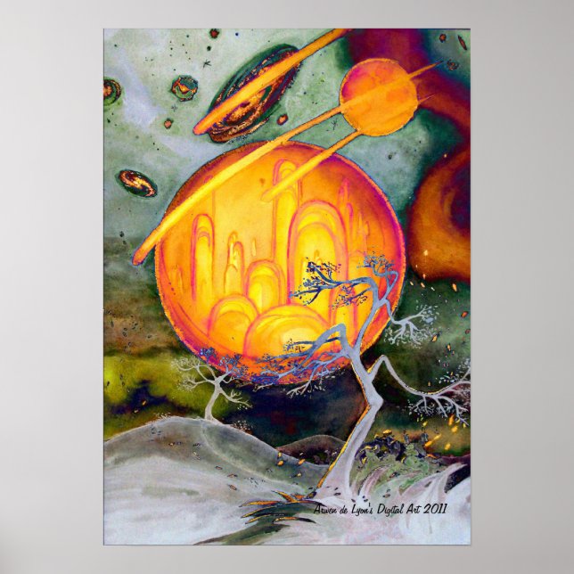 Póster Ciudad psicodélica (Frente)