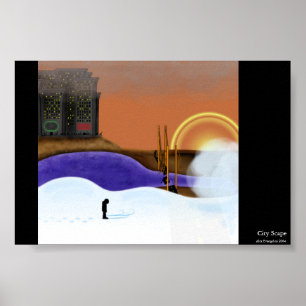 Póster Ciudad Scape