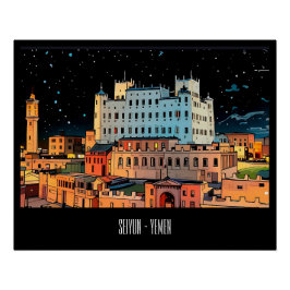 Póster Ciudad Seiyun - Yemen