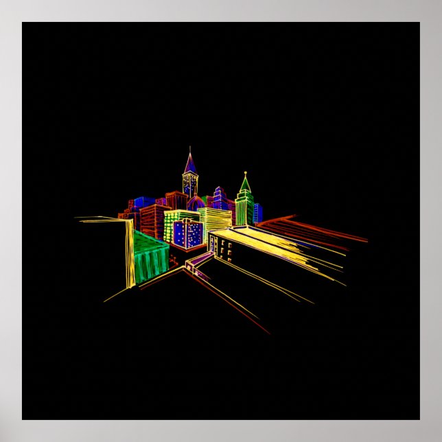 Póster Ciudad vibrante (Frente)