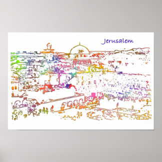 Póster Ciudad vieja de Jerusalén